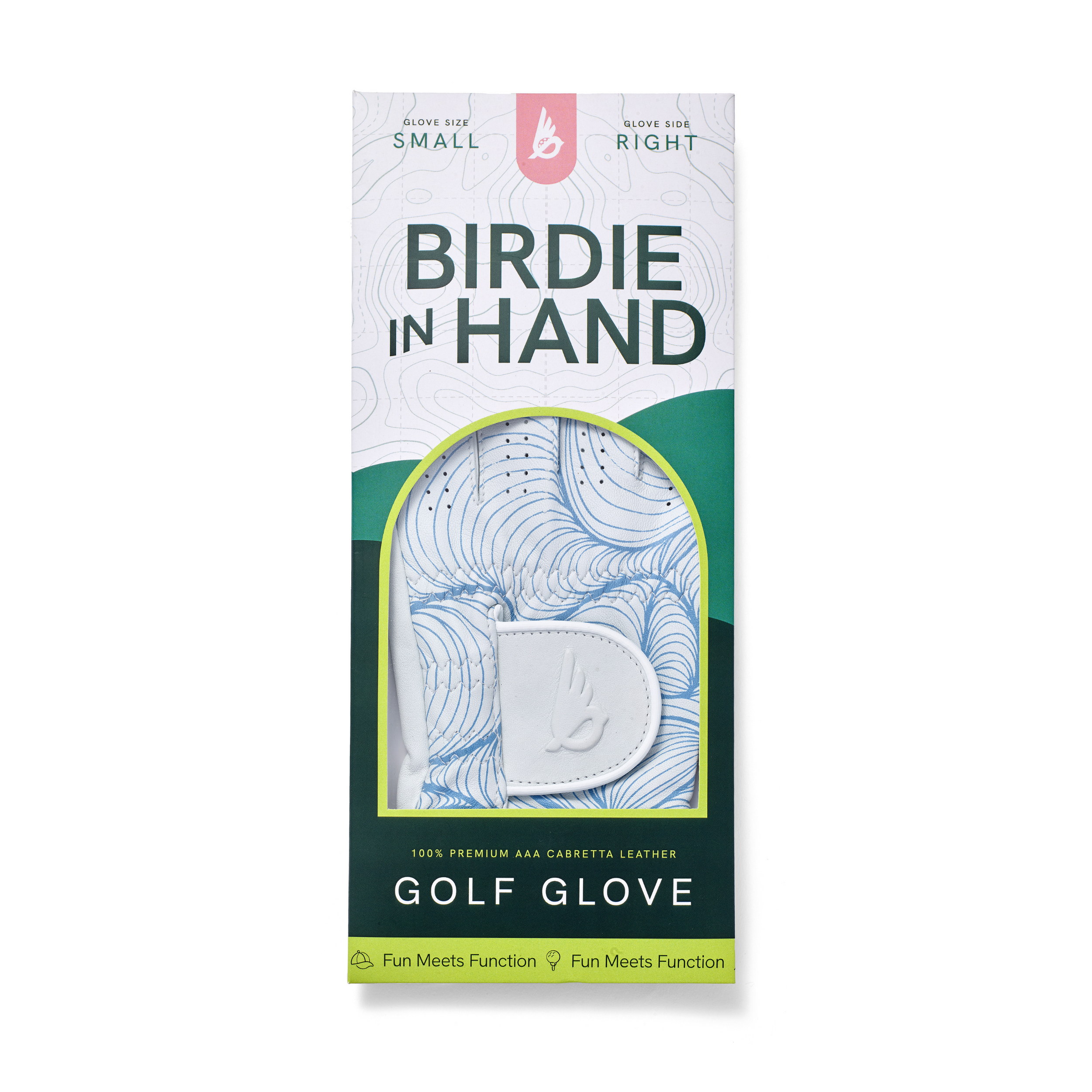 Blue Abstract Lines Golf Glove