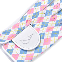 Blue Argyle Golf Glove