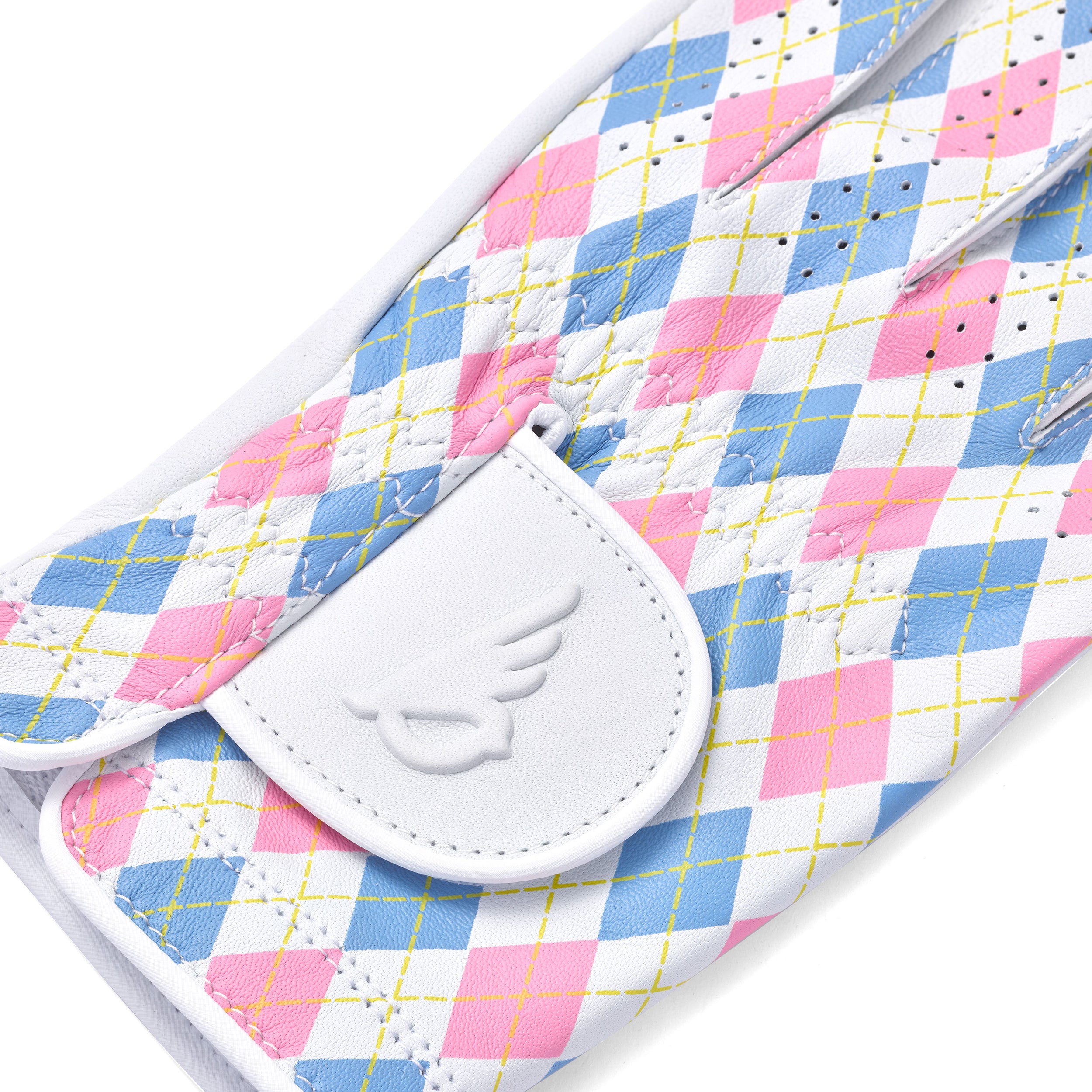 Blue Argyle Golf Glove