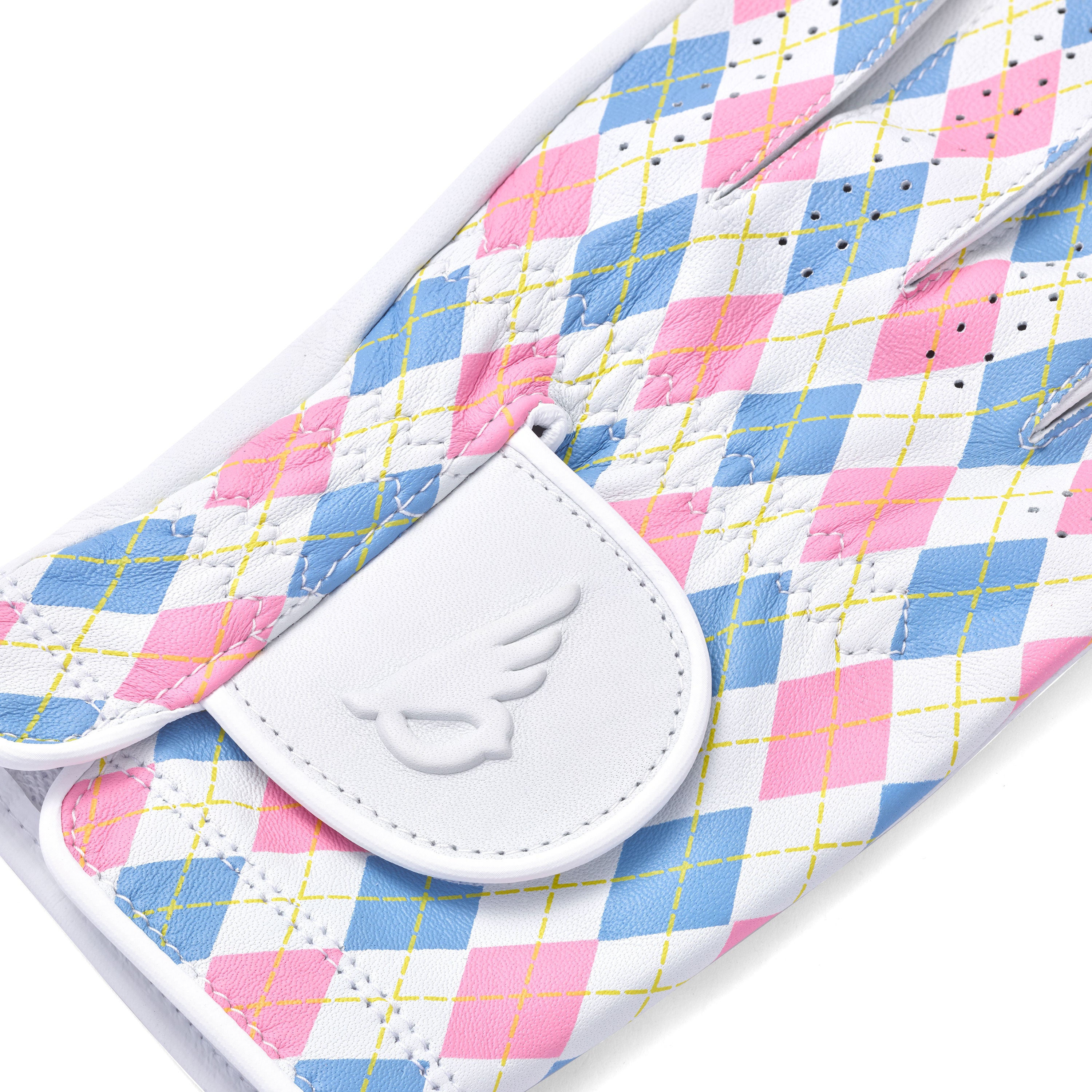 Blue Argyle Golf Glove