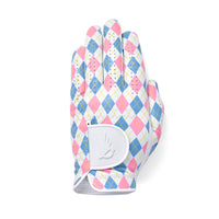 Blue Argyle Golf Glove