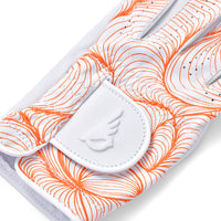 Orange Abstract Lines Golf Glove